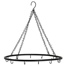 Lade das Bild in den Galerie-Viewer, Kräuterkrone Schwarz rund 9 Haken