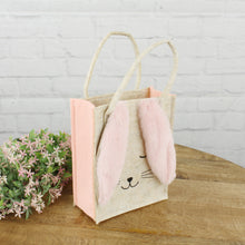 Lade das Bild in den Galerie-Viewer, Filztasche Hase Beige Rosa 20 cm