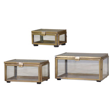 Lade das Bild in den Galerie-Viewer, Boxen Set 3-teilig, antique Messing