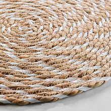 Lade das Bild in den Galerie-Viewer, Platzset Stroh Braun Weiß oder Braun Schwarz