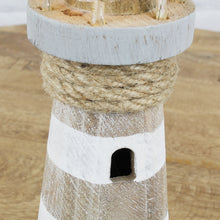 Lade das Bild in den Galerie-Viewer, LED Leuchtturm braun grau