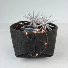 Lade das Bild in den Galerie-Viewer, Filzschale dunkelgrau 3er Set