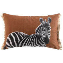 Lade das Bild in den Galerie-Viewer, Kissen mit Inlet 40 x 60 Zebra Braun
