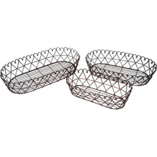 Lade das Bild in den Galerie-Viewer, 3er Set Metallkörbe Braun SML