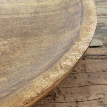 Lade das Bild in den Galerie-Viewer, Tablett, mangoholz, naturbelassen - rund - klein