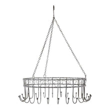 Lade das Bild in den Galerie-Viewer, Kräuterkrone Grau Weiß gekalkt rund