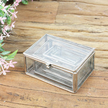 Lade das Bild in den Galerie-Viewer, Schmuckkästchen Glas/Silber-4-teilig