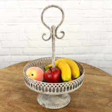 Lade das Bild in den Galerie-Viewer, Etagere Metall Antikgrau