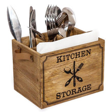 Lade das Bild in den Galerie-Viewer, Besteckkasten Holz