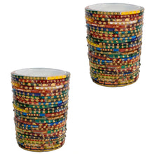 Lade das Bild in den Galerie-Viewer, 2er Set Windlicht Orientalisch bunt