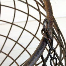 Lade das Bild in den Galerie-Viewer, 2er Set Hängekorb dunkelrost Metall