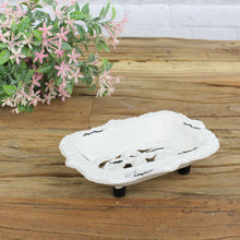 Lade das Bild in den Galerie-Viewer, Seifenschale Antik Weiss Gusseisen lackiert