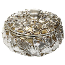 Lade das Bild in den Galerie-Viewer, Schmuckdose Blätter altsilber
