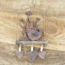 Lade das Bild in den Galerie-Viewer, Dekohänger Vogel Metall Rost