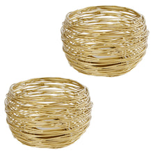 Lade das Bild in den Galerie-Viewer, Teelichthalter modern, 2er Set in gold