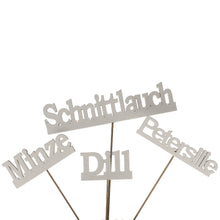 Lade das Bild in den Galerie-Viewer, Kräuterstecker weiß deutsch sortiert