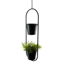 Lade das Bild in den Galerie-Viewer, Pflanztopf Metall zum hängen für 2 Töpfe