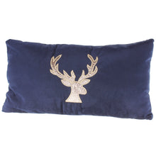 Lade das Bild in den Galerie-Viewer, Kissen Hirsch Blau