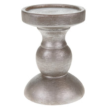 Lade das Bild in den Galerie-Viewer, Kerzenständer rund Silber aus Terracotta
