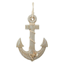 Lade das Bild in den Galerie-Viewer, Anker mit Tau Grau Used, mit Muschel