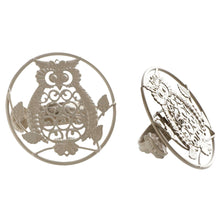 Lade das Bild in den Galerie-Viewer, 2er Set Raffhalter Eule Taupe