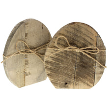 Lade das Bild in den Galerie-Viewer, 2er Set Deko Osterei Holz 19 cn