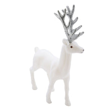 Lade das Bild in den Galerie-Viewer, Hirsch Samt Weiß Silber 18 oder 23 cm