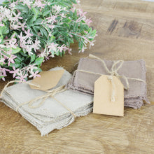 Lade das Bild in den Galerie-Viewer, 12er Set Untersetzer Stoff Taupe Beige