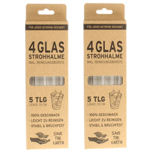 Lade das Bild in den Galerie-Viewer, 8er Set Trinkhalm Glas