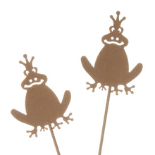 Lade das Bild in den Galerie-Viewer, 2er Set Frosch Metall Rost auf Stab