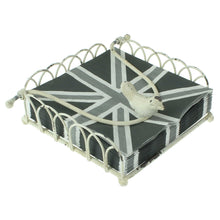 Lade das Bild in den Galerie-Viewer, Serviettenhalter Antik Weiß mit vogel/ niedrig