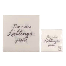 Lade das Bild in den Galerie-Viewer, 40 Stk. Servietten Lieblingsgäste weiß schwarz