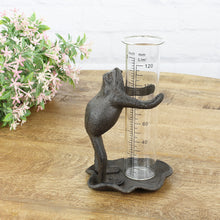 Lade das Bild in den Galerie-Viewer, Regenmesser Frosch, Metall schwarz