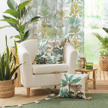 Lade das Bild in den Galerie-Viewer, Kissen mit Inlet Dschungel 40 x 40 Weiß Gold Grün