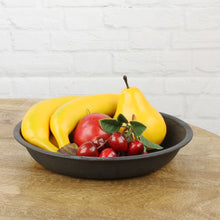 Lade das Bild in den Galerie-Viewer, Dekoteller tief aus Blech anthrazit