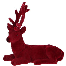 Lade das Bild in den Galerie-Viewer, Hirsch liegend Rot samt 14 cm