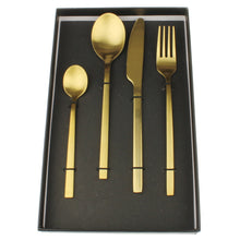 Lade das Bild in den Galerie-Viewer, Besteckset 4teilig gold matt