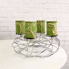 Lade das Bild in den Galerie-Viewer, Adventskranz metall, silber