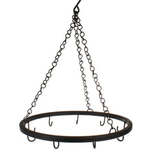 Lade das Bild in den Galerie-Viewer, Kräuterkrone Schwarz rund 9 Haken