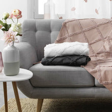 Lade das Bild in den Galerie-Viewer, Decke Baumwolle Anthrazit