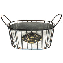 Lade das Bild in den Galerie-Viewer, Pflanzeimer Zink Metall Schwarz