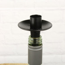 Lade das Bild in den Galerie-Viewer, Flaschen-Kerzenhalter, Schwarz - Metall