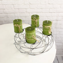 Lade das Bild in den Galerie-Viewer, Adventskranz metall, silber