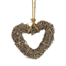 Lade das Bild in den Galerie-Viewer, Rattanherz Dekokranz Herz