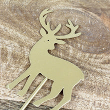 Lade das Bild in den Galerie-Viewer, 4er Set Dekostecker Weihnachten Metall Gold