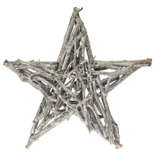Lade das Bild in den Galerie-Viewer, Holzstern grau/weiß zum Hängen