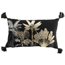 Lade das Bild in den Galerie-Viewer, Dekokissen mit Füllung Schwarz Gold 30x50 cm