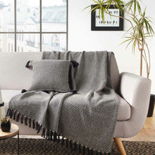 Lade das Bild in den Galerie-Viewer, Decke Baumwolle Schwarz Weiß