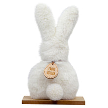Lade das Bild in den Galerie-Viewer, 2er Set Aufsteller Hase Flauschig Weiß