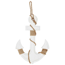 Lade das Bild in den Galerie-Viewer, Dekoanker Holz Cremeweiß
